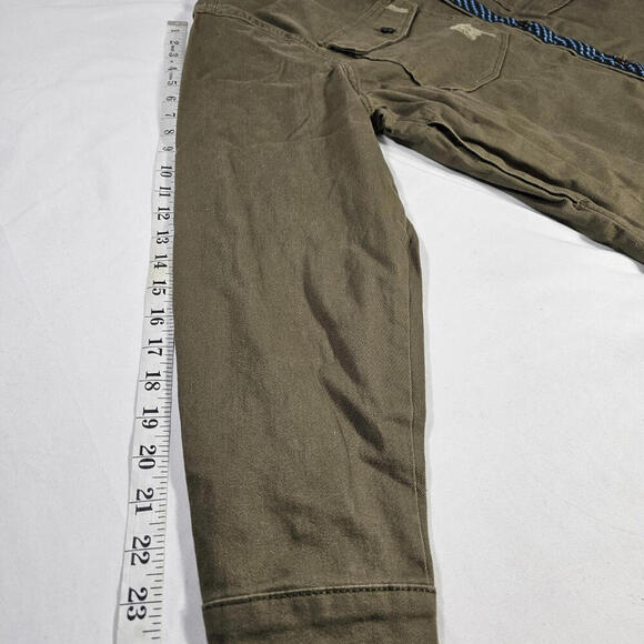 Suzanne Betro Denim Distressed Military Olive Green Jacket $114.00 Msrp -Size XL - Picture 9 of 10